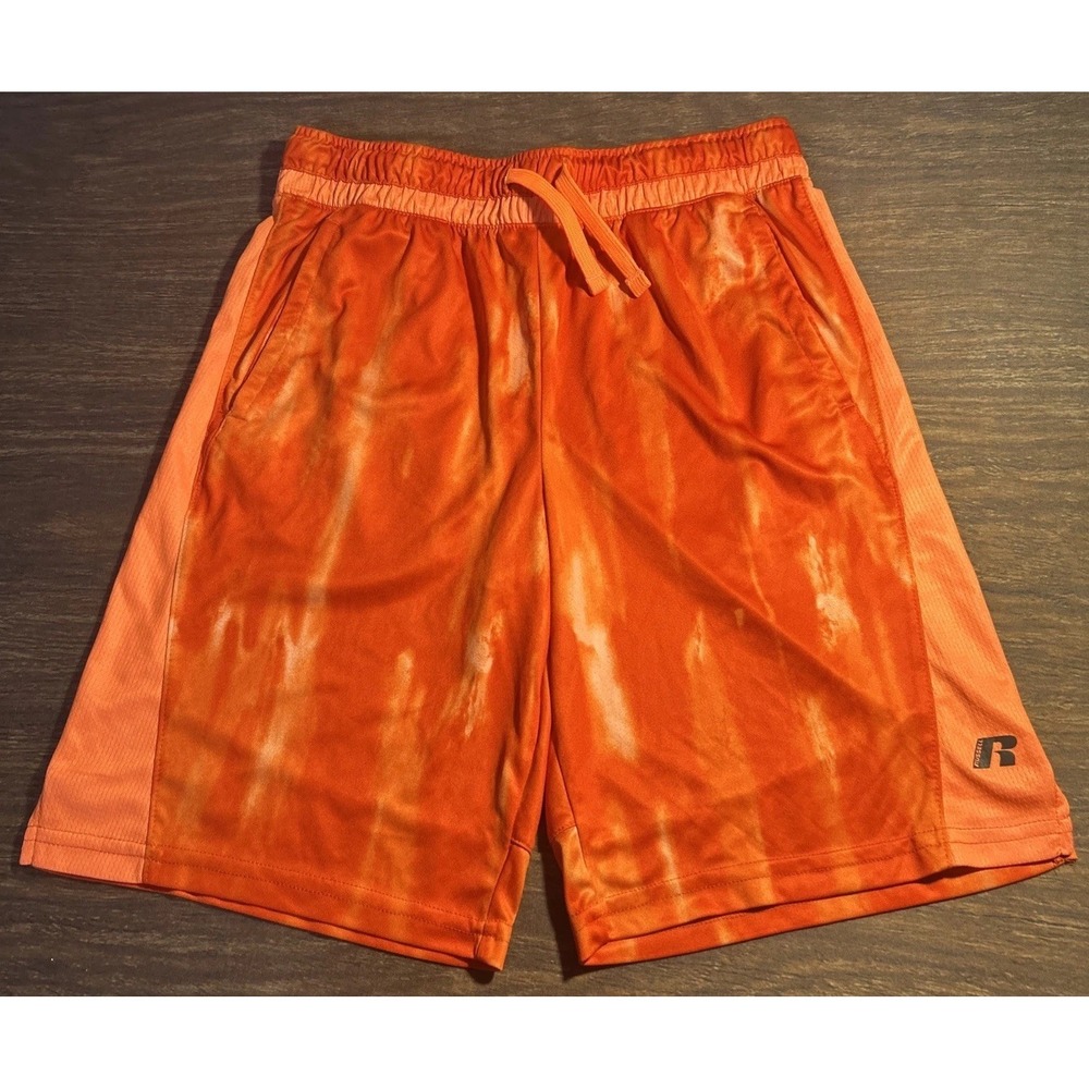Russell dry-power 360 XXL(18) Youth Orange Athletic Workout Basketball Shorts